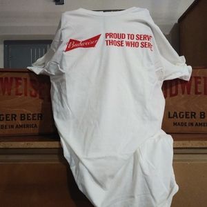 Budweiser tshirt. Size Large